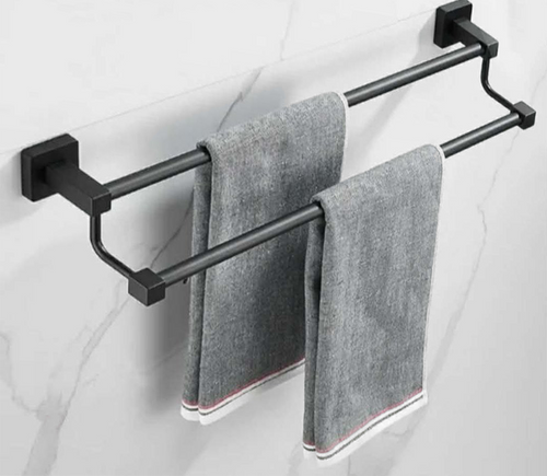 Porte serviette aluminium double